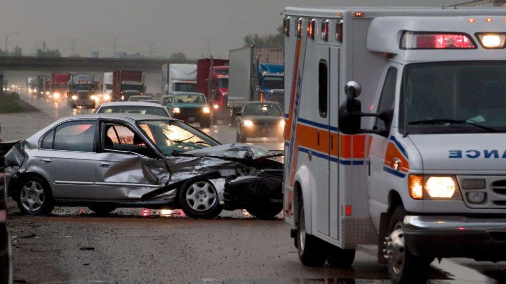 Car Crash in Road